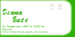 diana bute business card